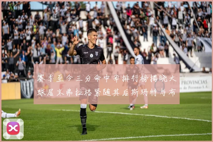 赛季至今三分命中率排行榜揭晓大球居末弗拉格紧随其后斯玛特与布克入前十